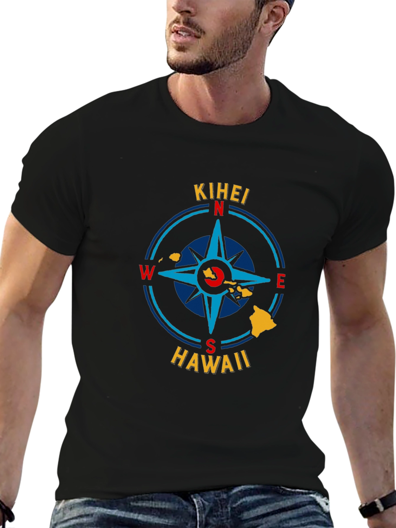 Kihei Hawaii Compass Graphic T-Shirt