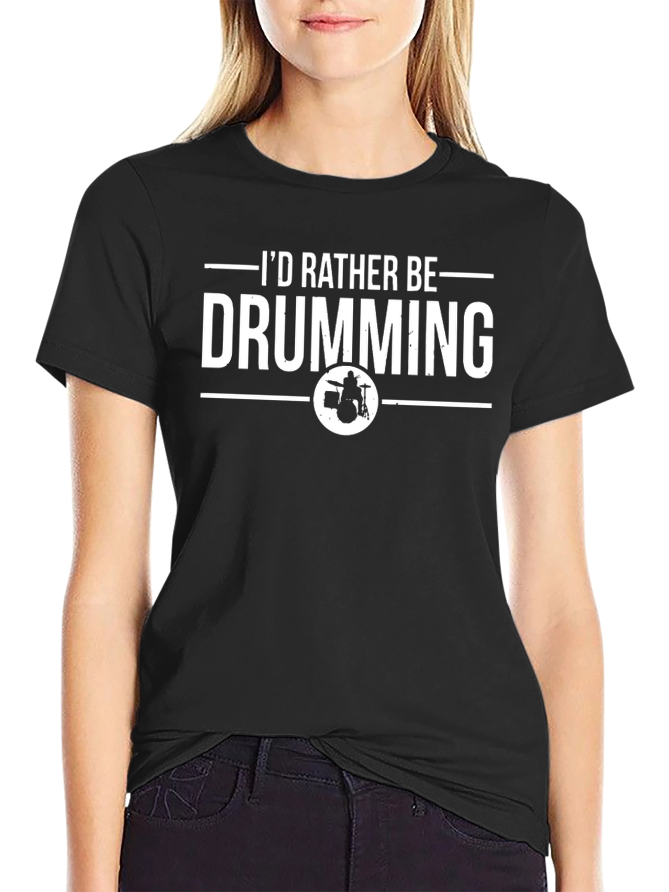 Drummer T-Shirt - Id Rather Be Drumming