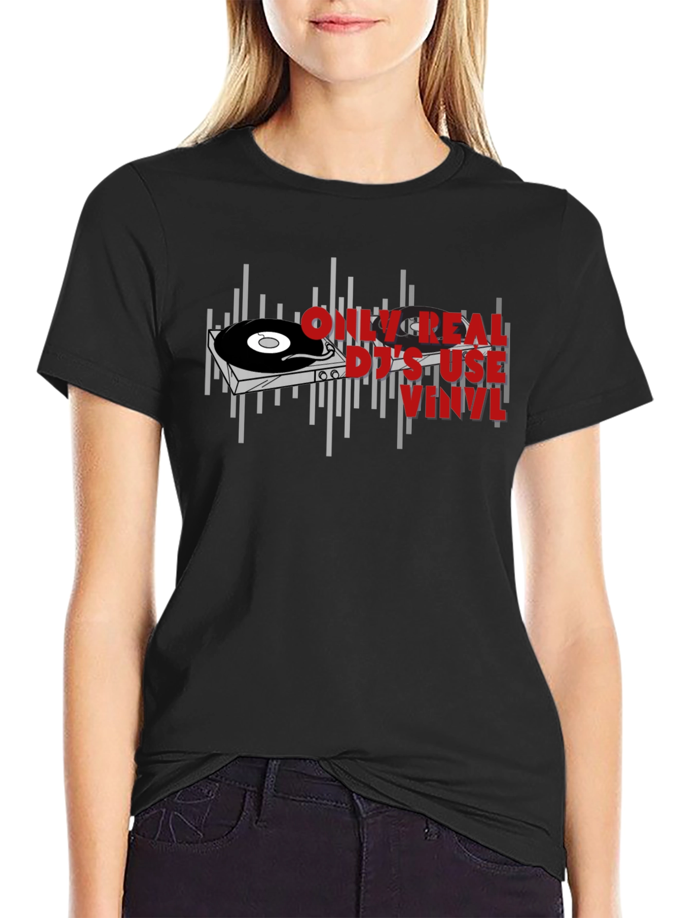 Real DJs Use Vinyl T-Shirt - Music Lover Gift