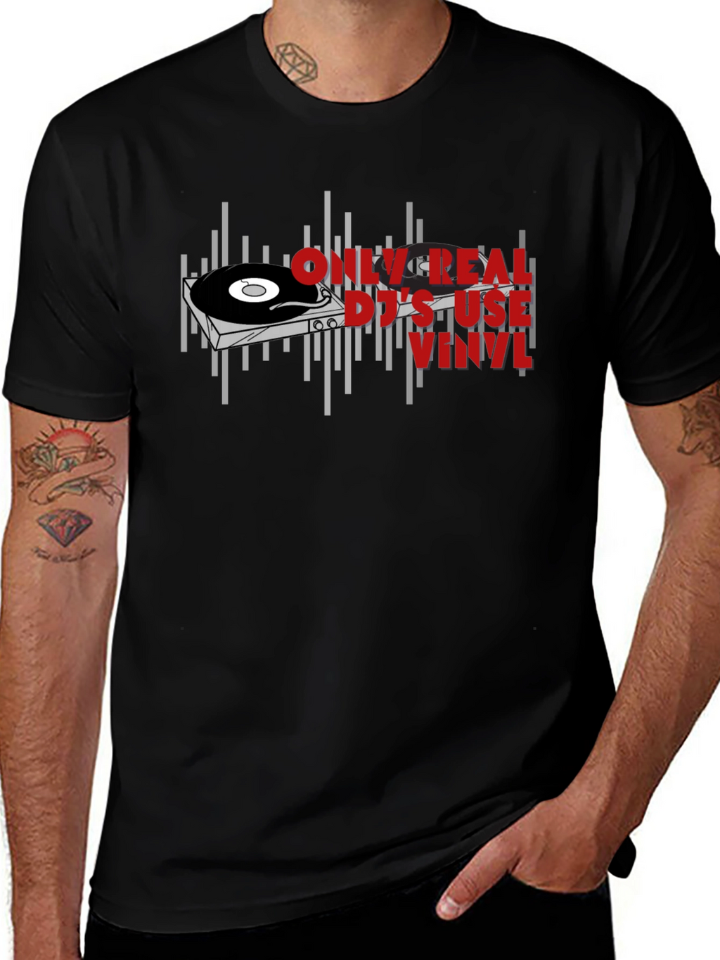 Real DJs Use Vinyl T-Shirt - Music Lover Gift