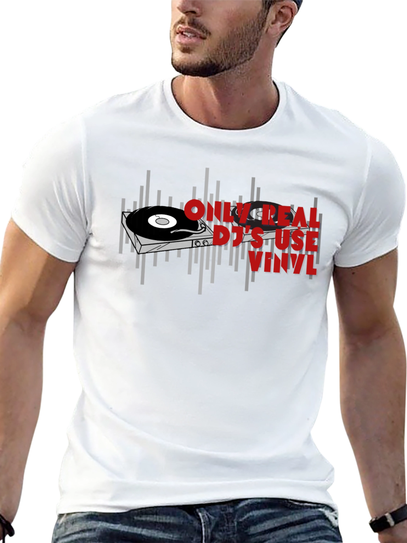 Real DJs Use Vinyl T-Shirt - Music Lover Gift