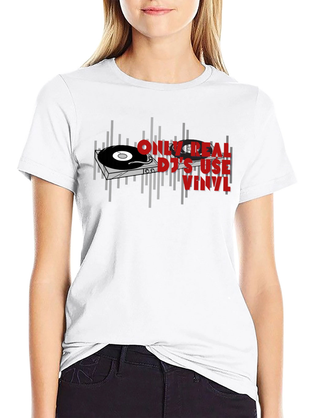 Real DJs Use Vinyl T-Shirt - Music Lover Gift