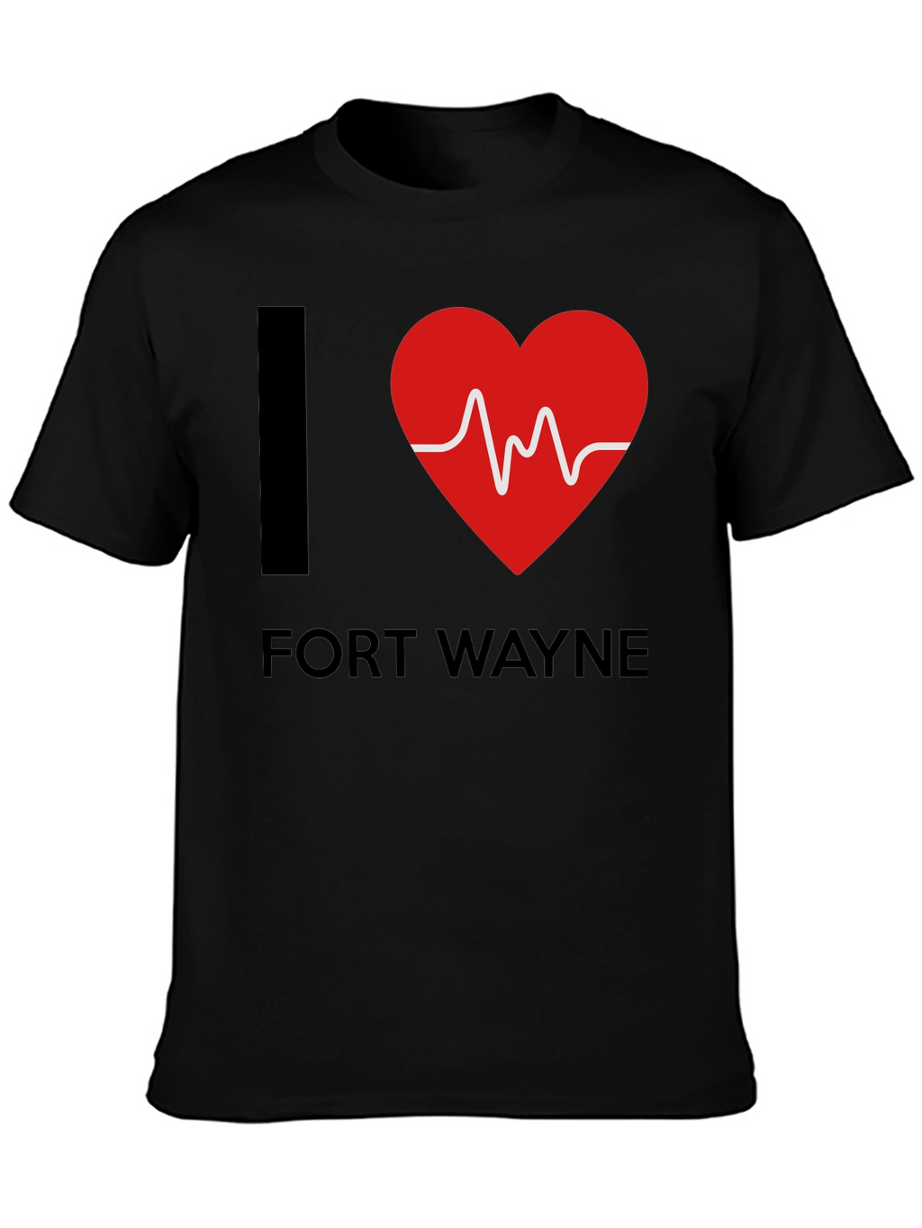 I Heart Fort Wayne T-Shirt - EKG Design