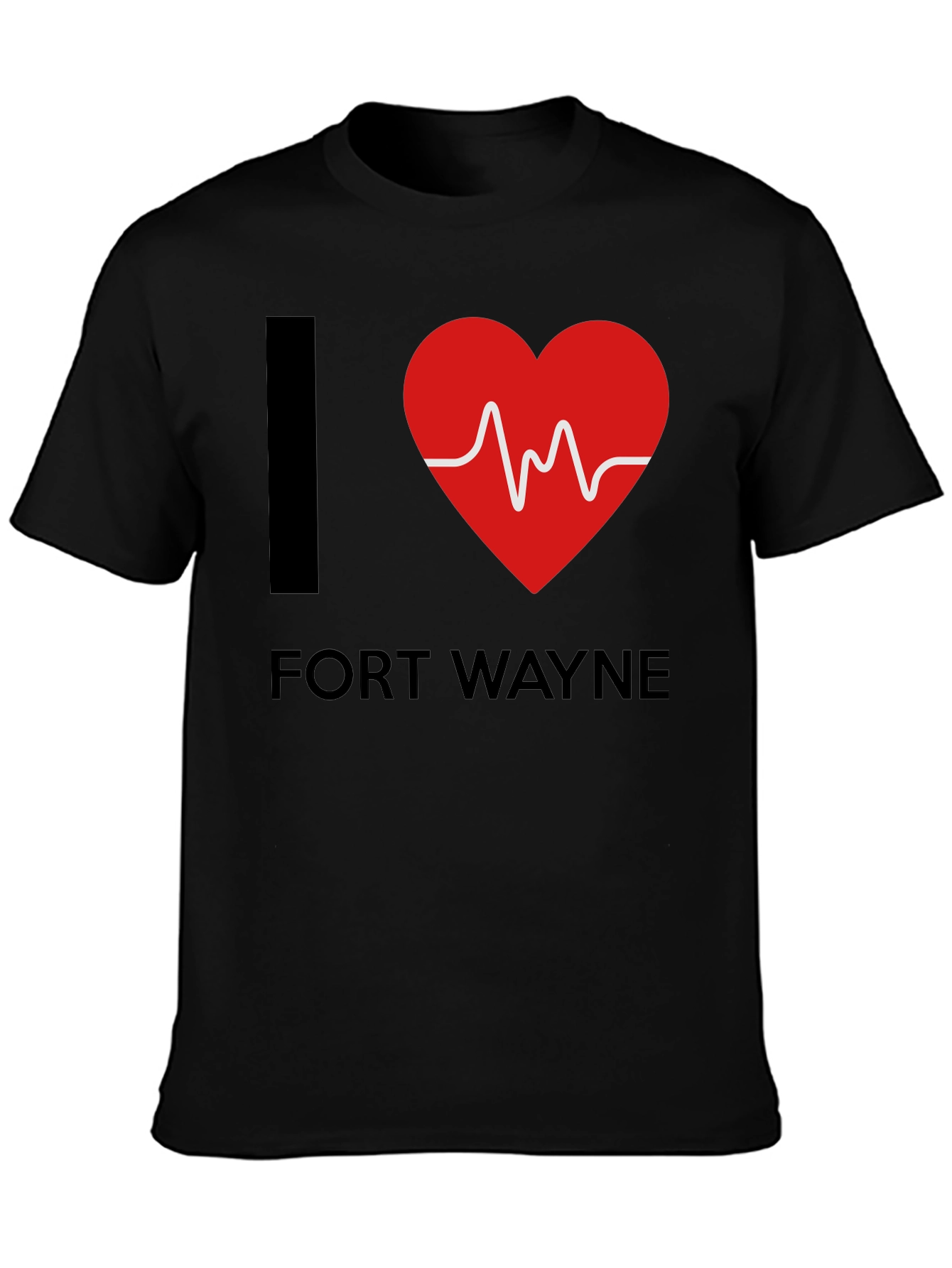 I Heart Fort Wayne T-Shirt - EKG Design