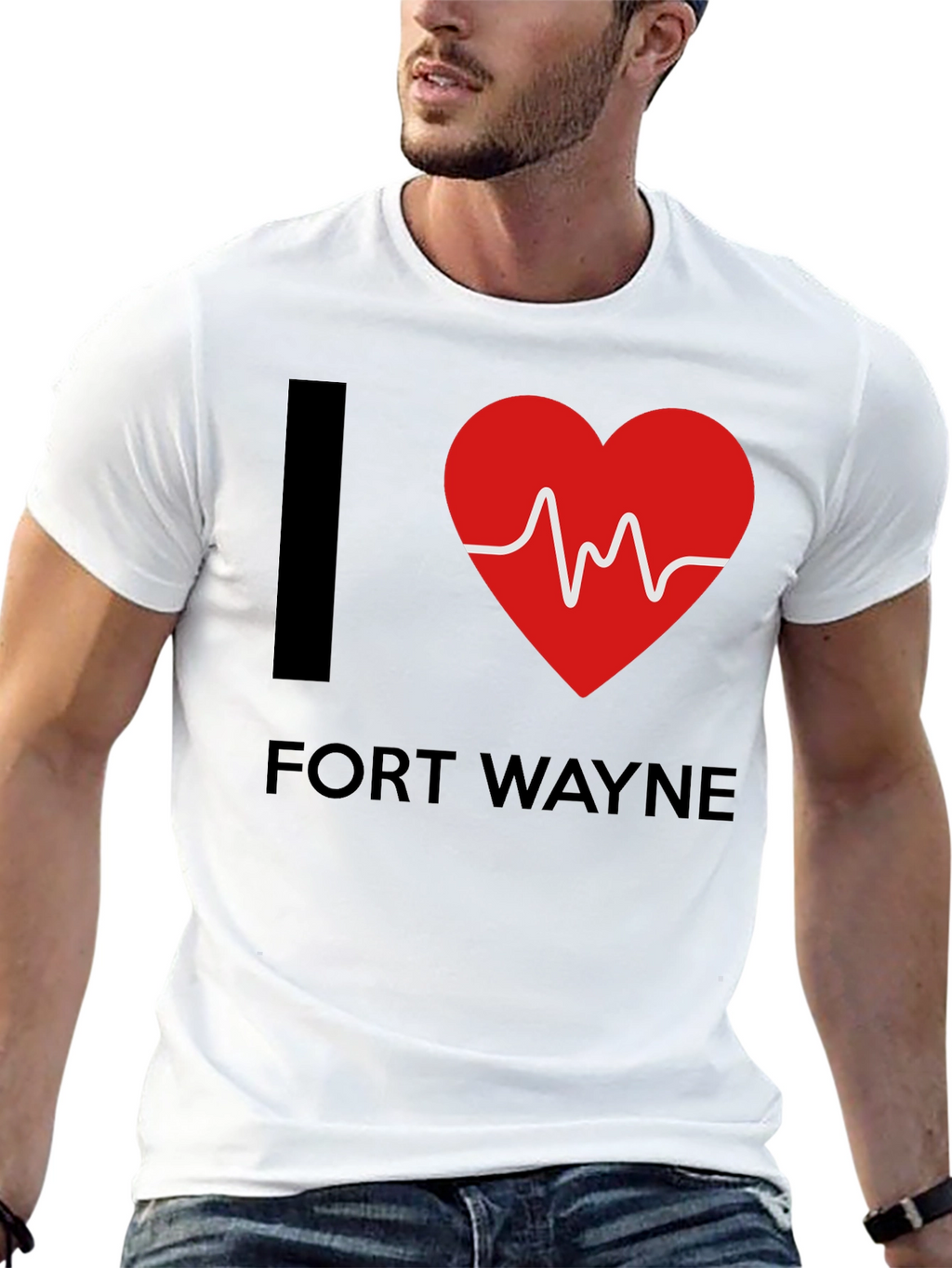 I Heart Fort Wayne T-Shirt - EKG Design