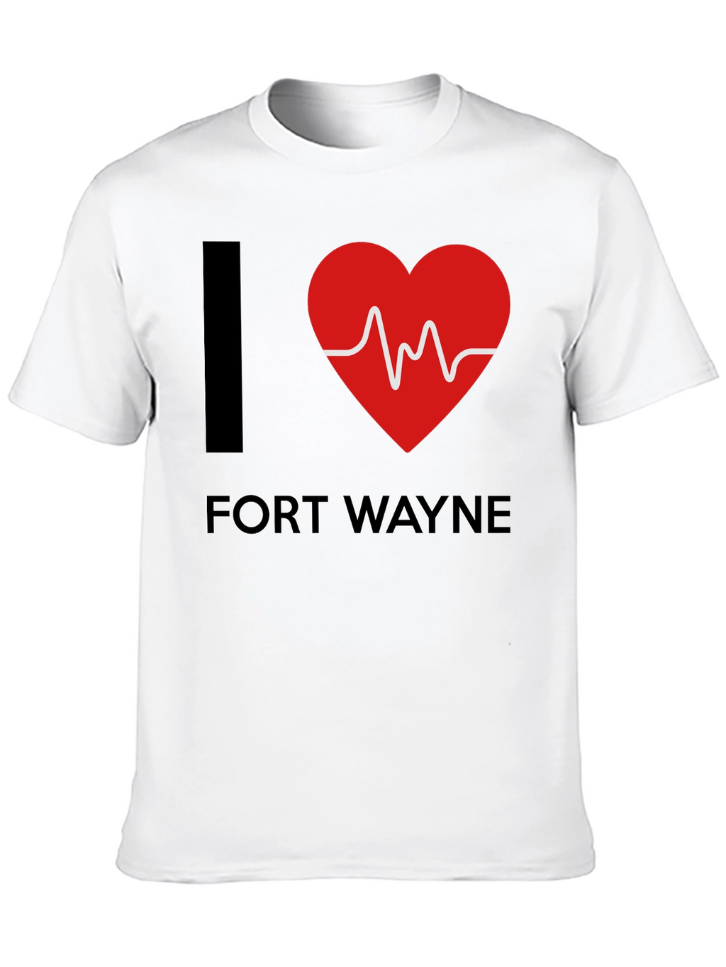 I Heart Fort Wayne T-Shirt - EKG Design