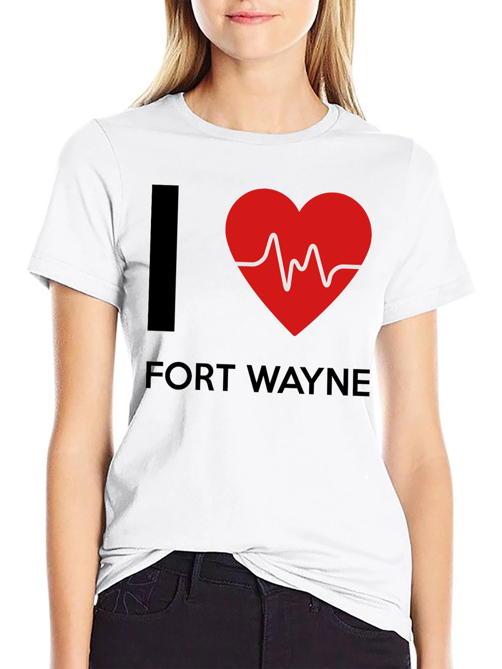 I Heart Fort Wayne T-Shirt - EKG Design