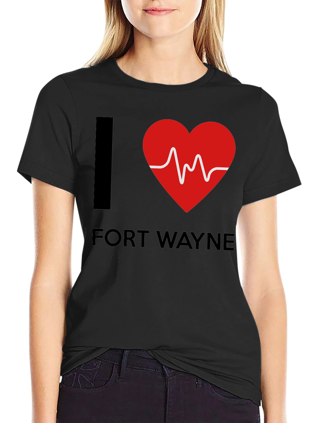 I Heart Fort Wayne T-Shirt - EKG Design