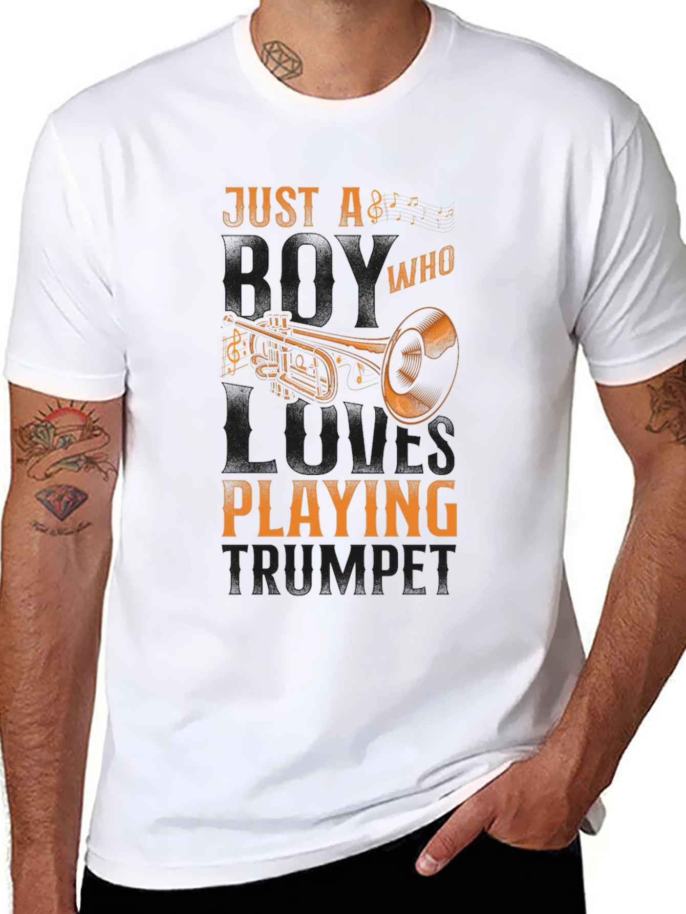 Trumpet Player T-Shirt - Just a Man Who Loves Playing Trumpet