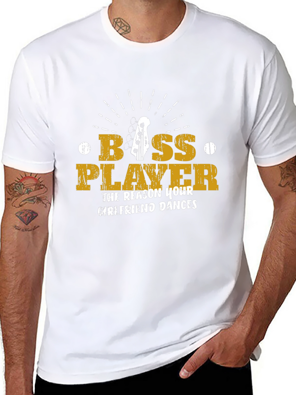 Bass Player T-Shirt - The Reason Your Girlfriend Dances!