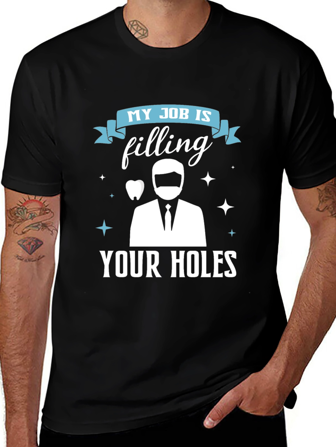 Funny Dentist T-Shirt: Filling Your Holes Dental Humor Tee