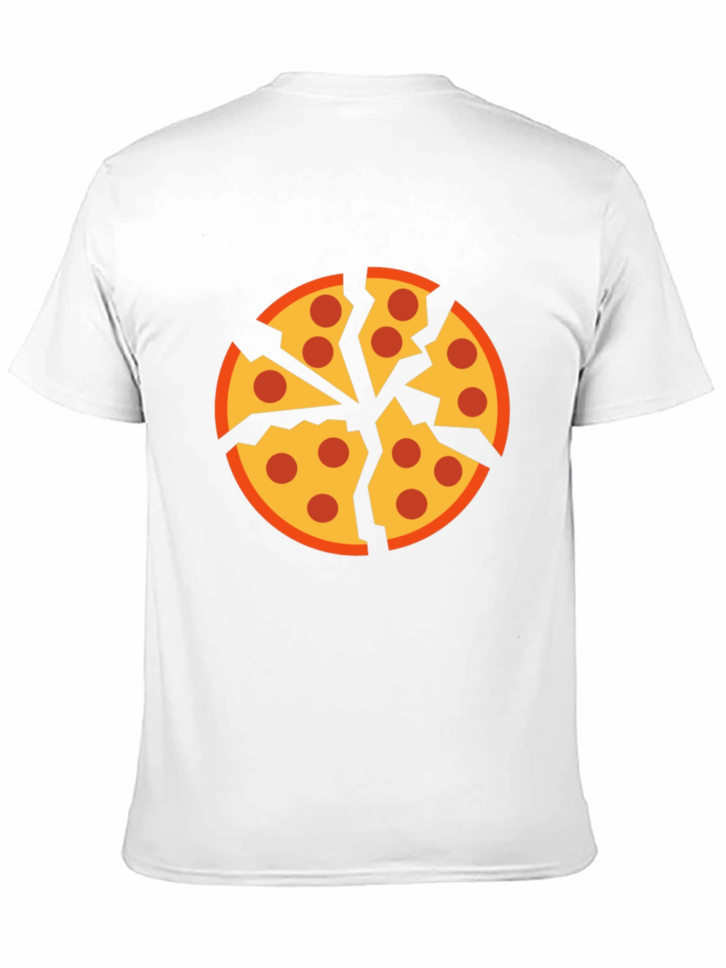 Cracked Pizza Graphic Tee - Unique Design Black T-Shirt
