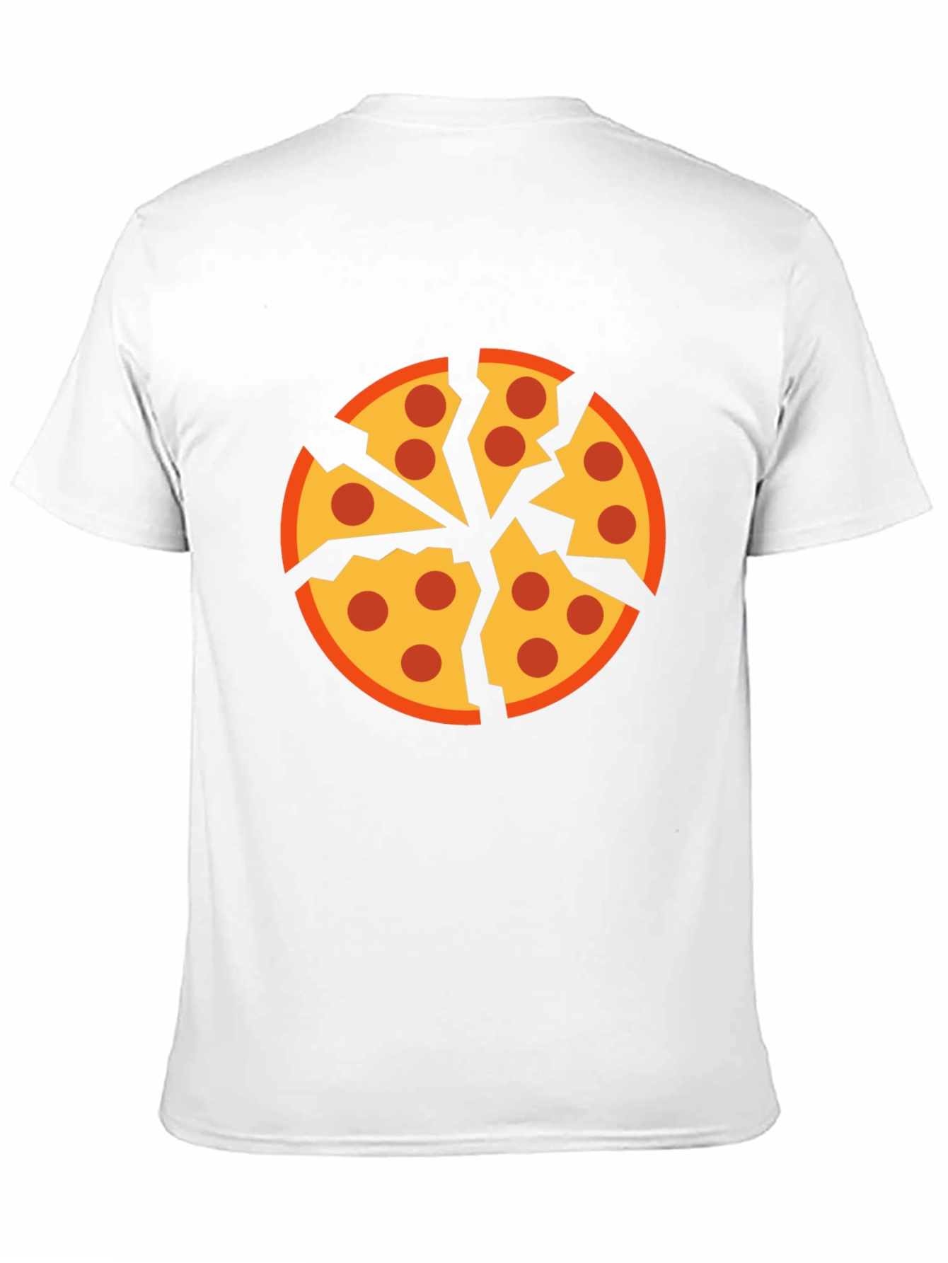 Cracked Pizza Graphic Tee - Unique Design Black T-Shirt