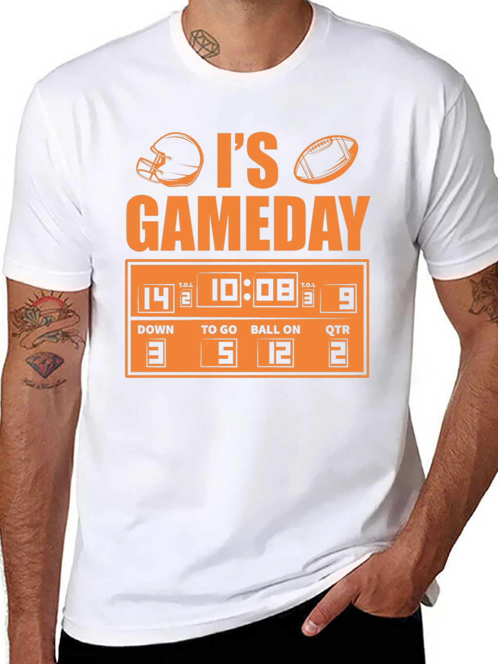 Its Gameday Football Scoreboard Graphic Tee