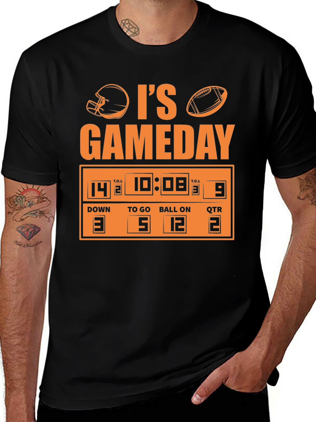 Its Gameday Football Scoreboard Graphic Tee