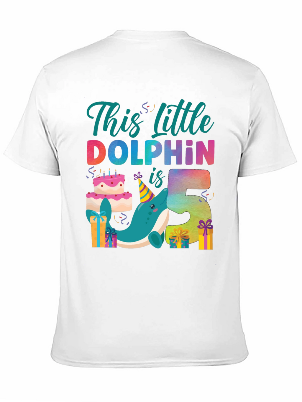 Little Dolphin 5th Birthday T-Shirt
