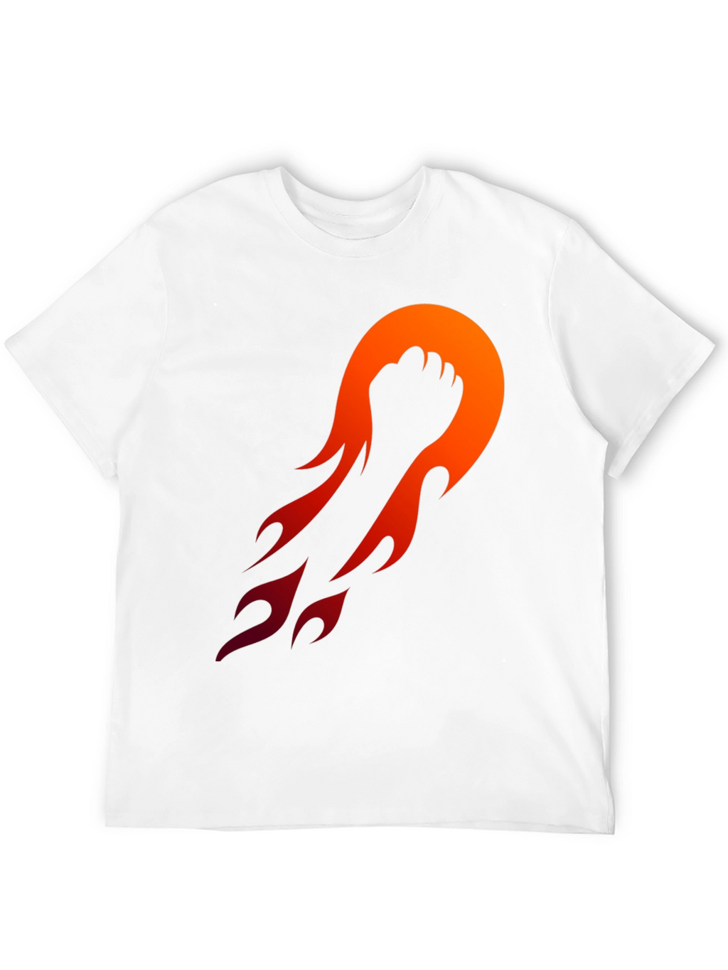 Fiery Fist Graphic Tee - Black Cotton Blend