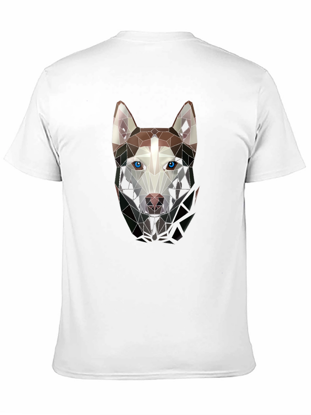 Geometric Husky Graphic Tee - Stylish Mens Black T-Shirt