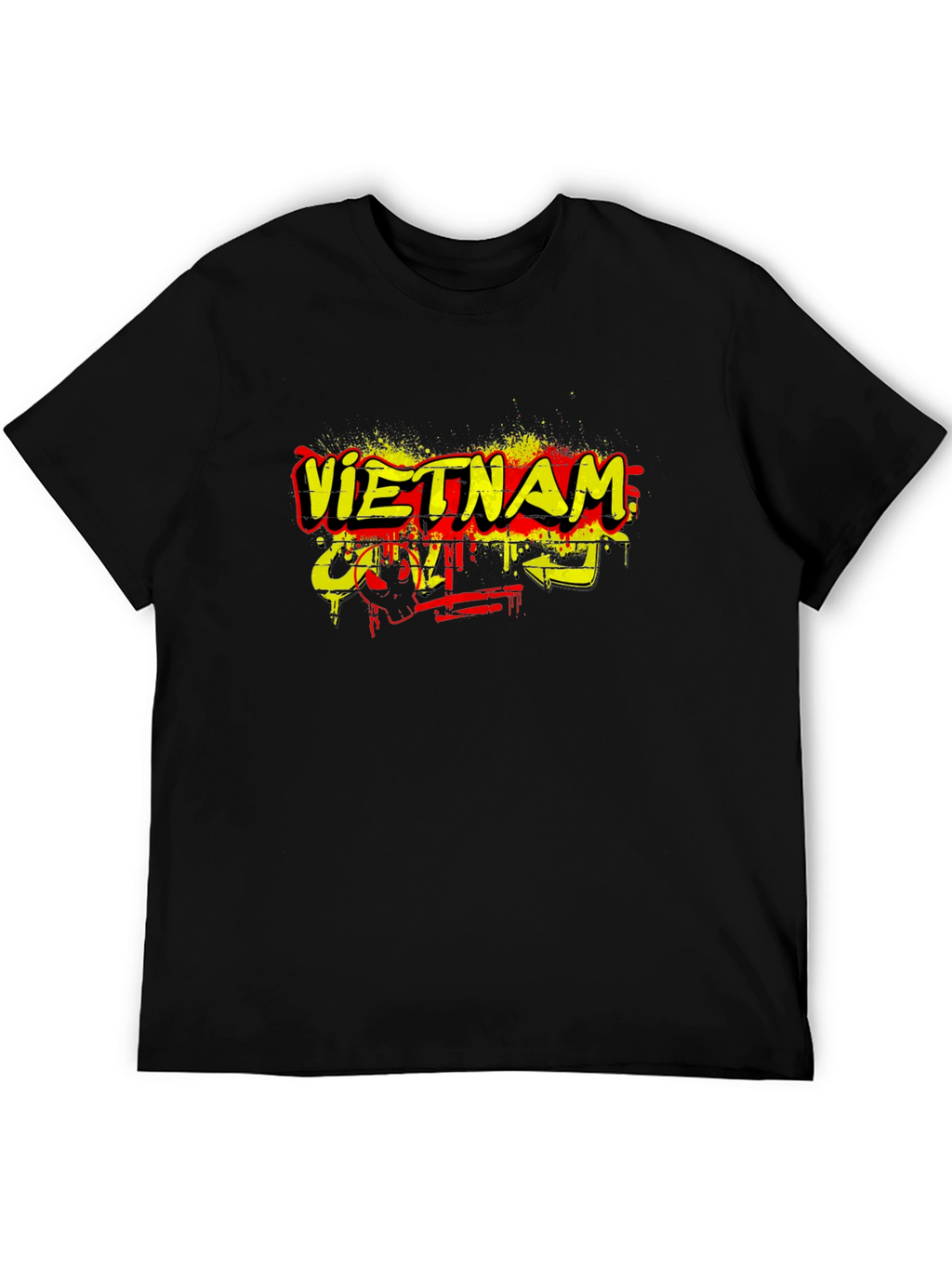 Vietnam Graphic Print Black T-Shirt