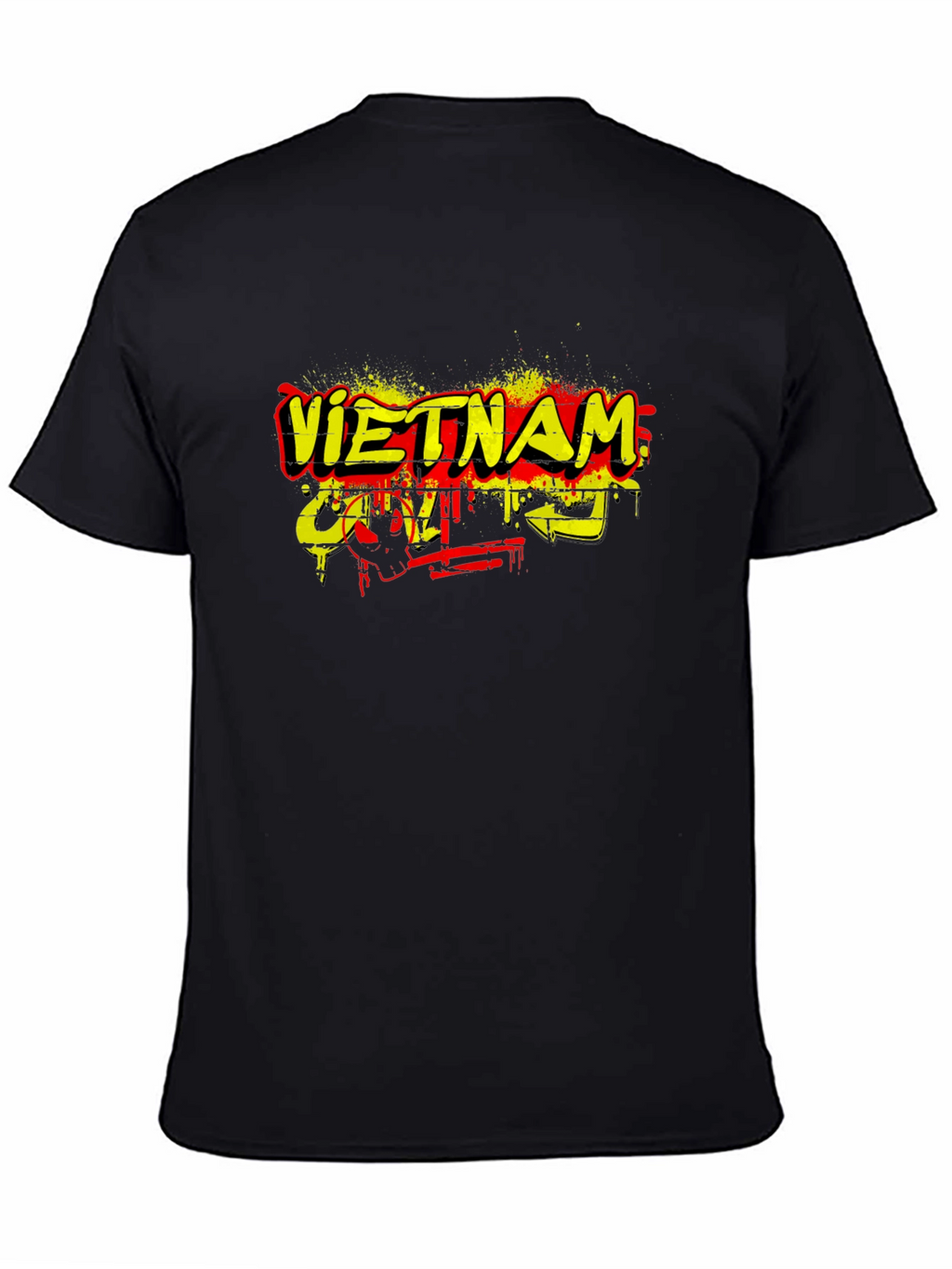 Vietnam Graphic Print Black T-Shirt