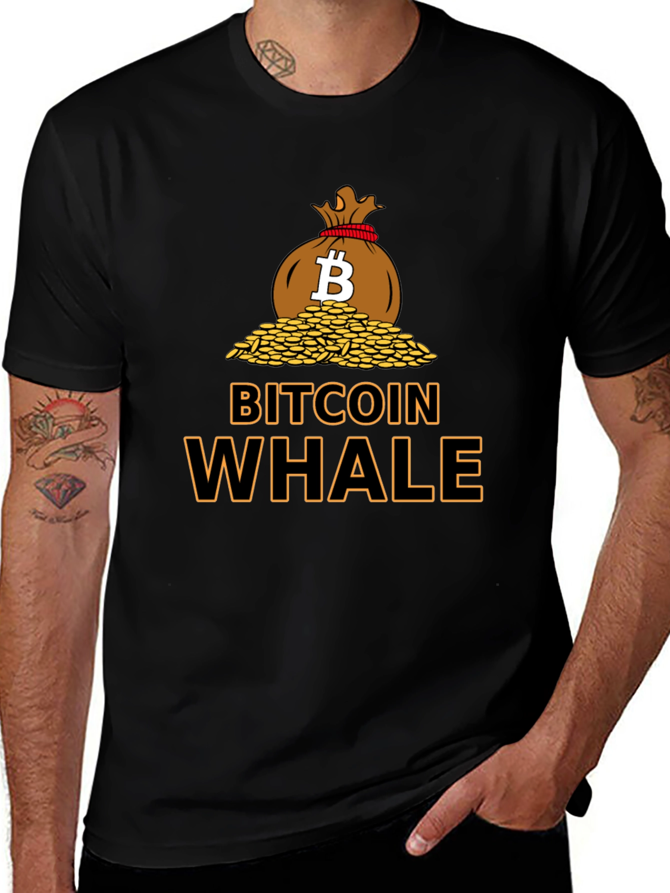 Bitcoin Whale Graphic Tee - Crypto Enthusiast T-Shirt