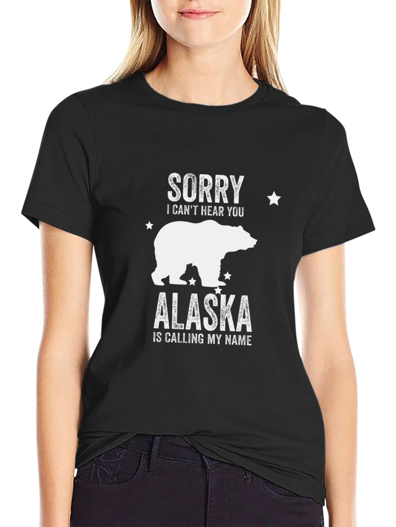 Alaska Calling T-Shirt - Sorry I Cant Hear You Graphic Tee