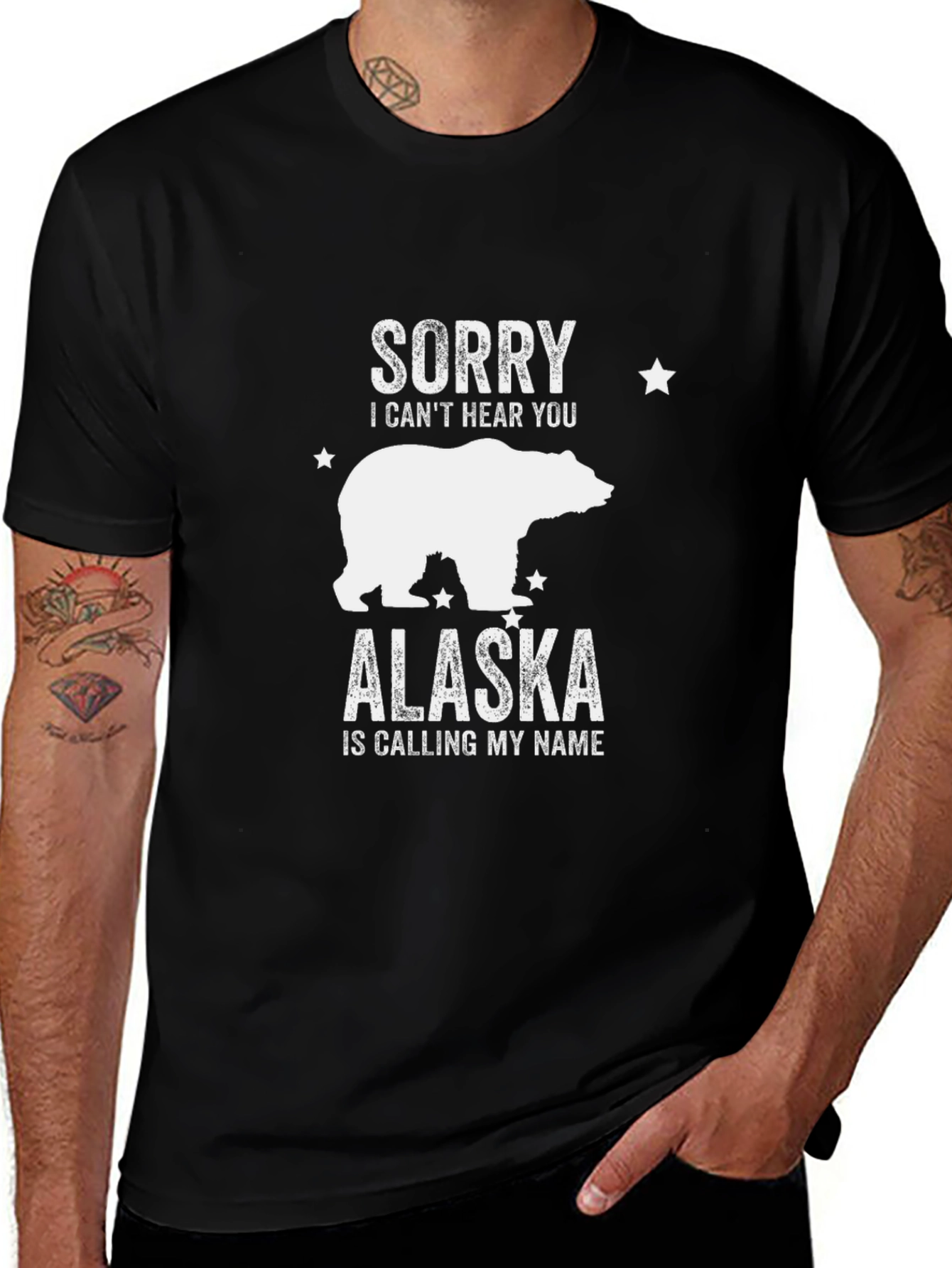 Alaska Calling T-Shirt - Sorry I Cant Hear You Graphic Tee