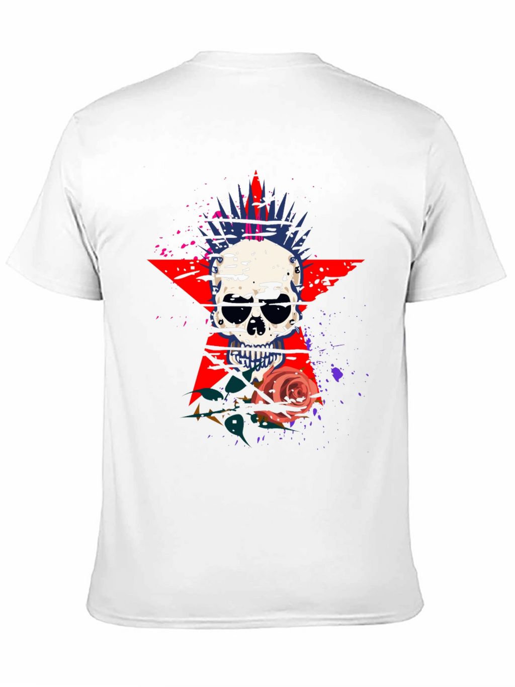 Skull & Rose Graphic Black T-Shirt