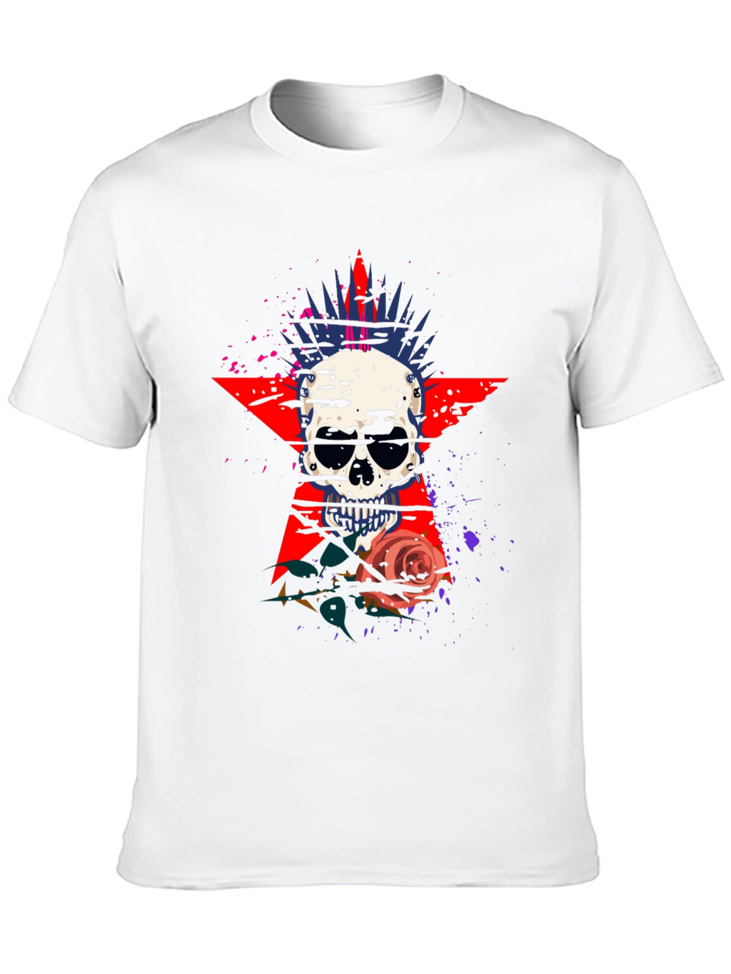 Skull & Rose Graphic Black T-Shirt