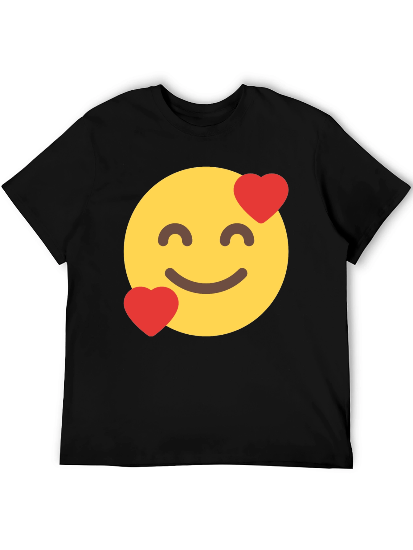 Emoji Love Face Black T-Shirt