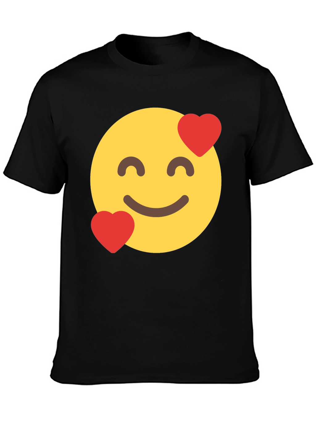 Emoji Love Face Black T-Shirt