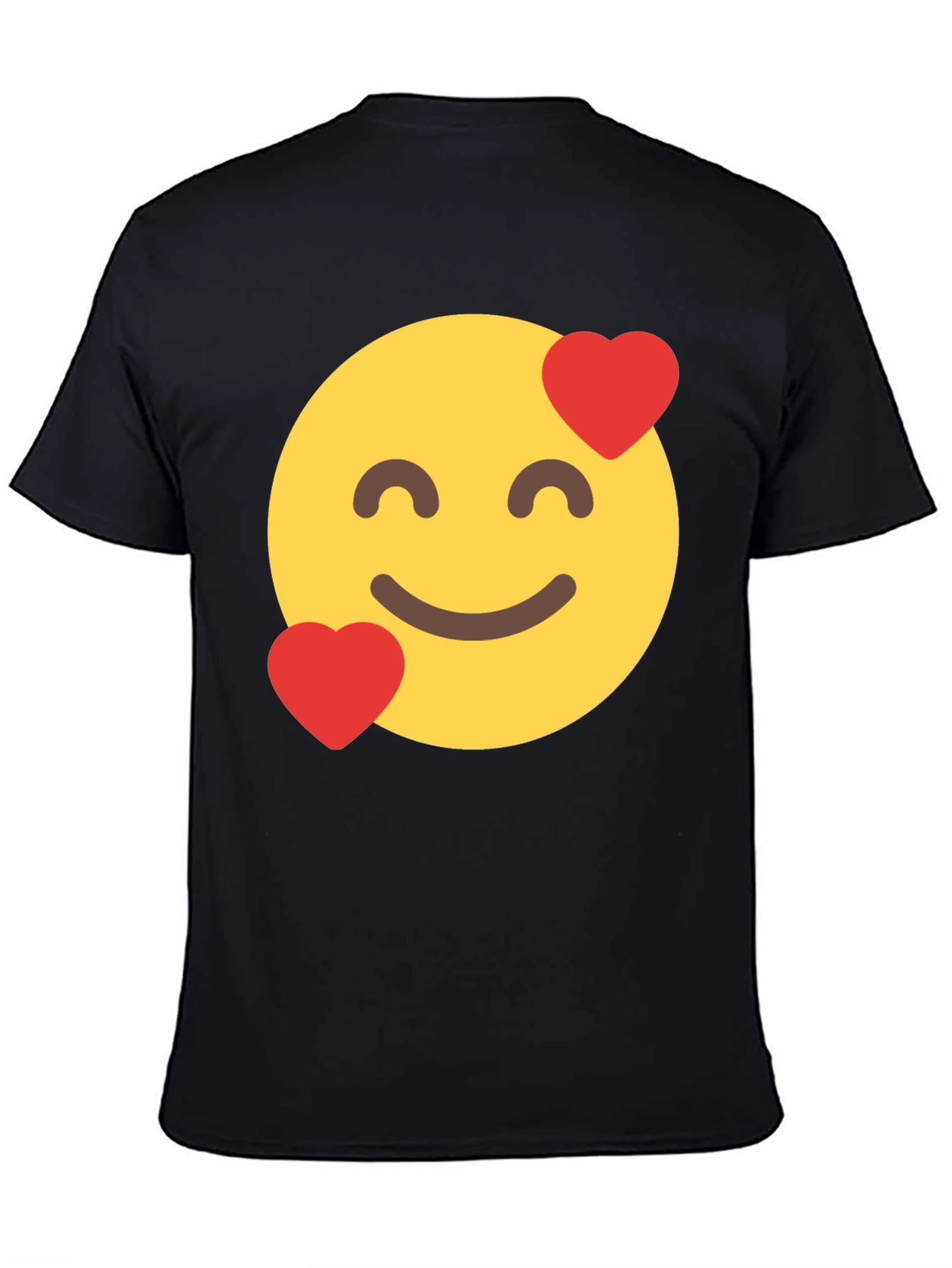 Emoji Love Face Black T-Shirt