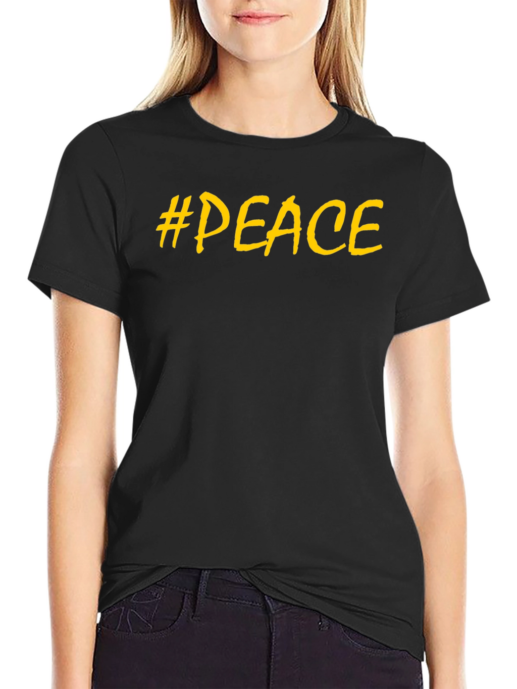 #Peace T-Shirt - Mens Black Graphic Tee