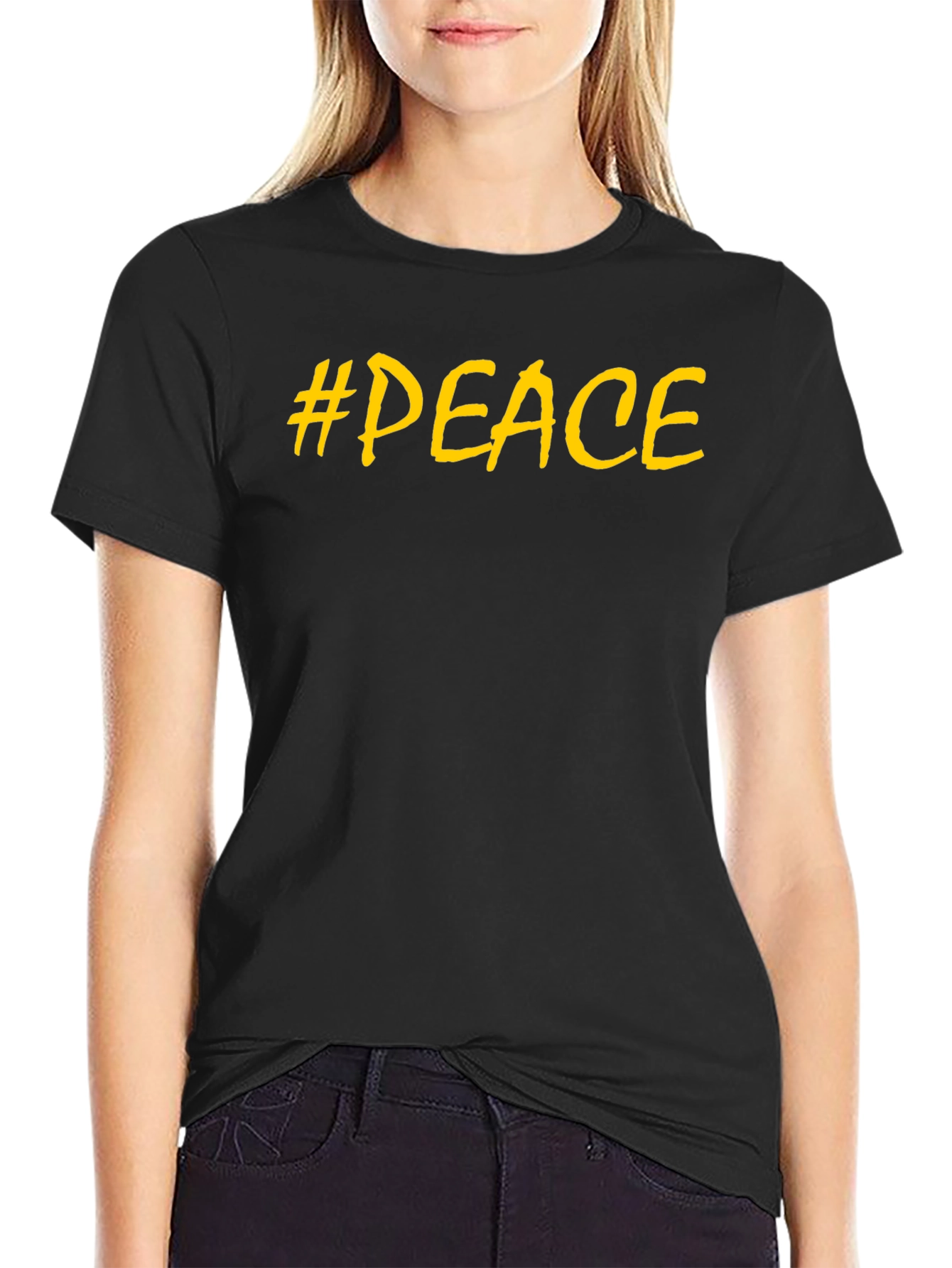 #Peace T-Shirt - Mens Black Graphic Tee
