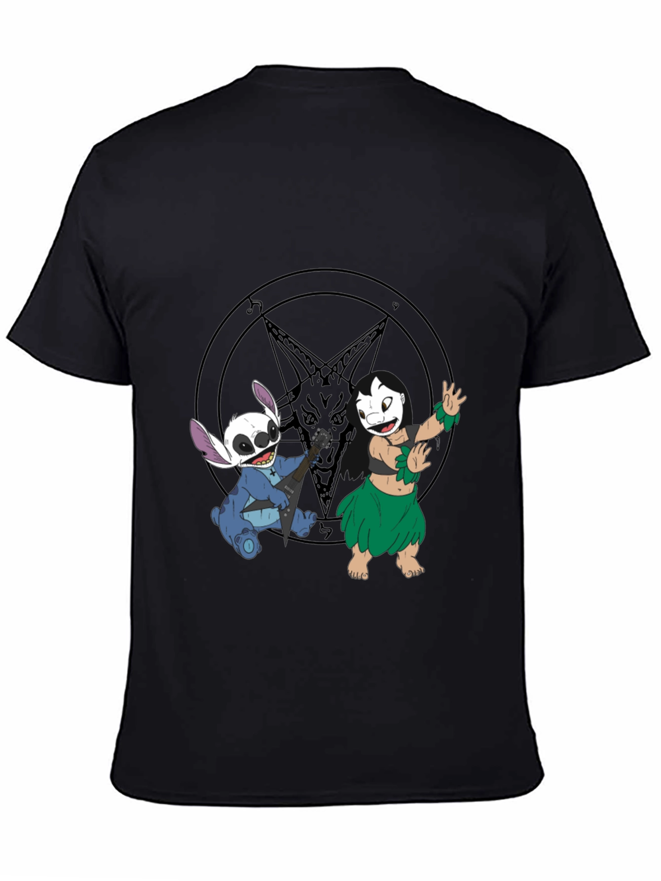 Stitch & Lilo Rock Band Black T-Shirt