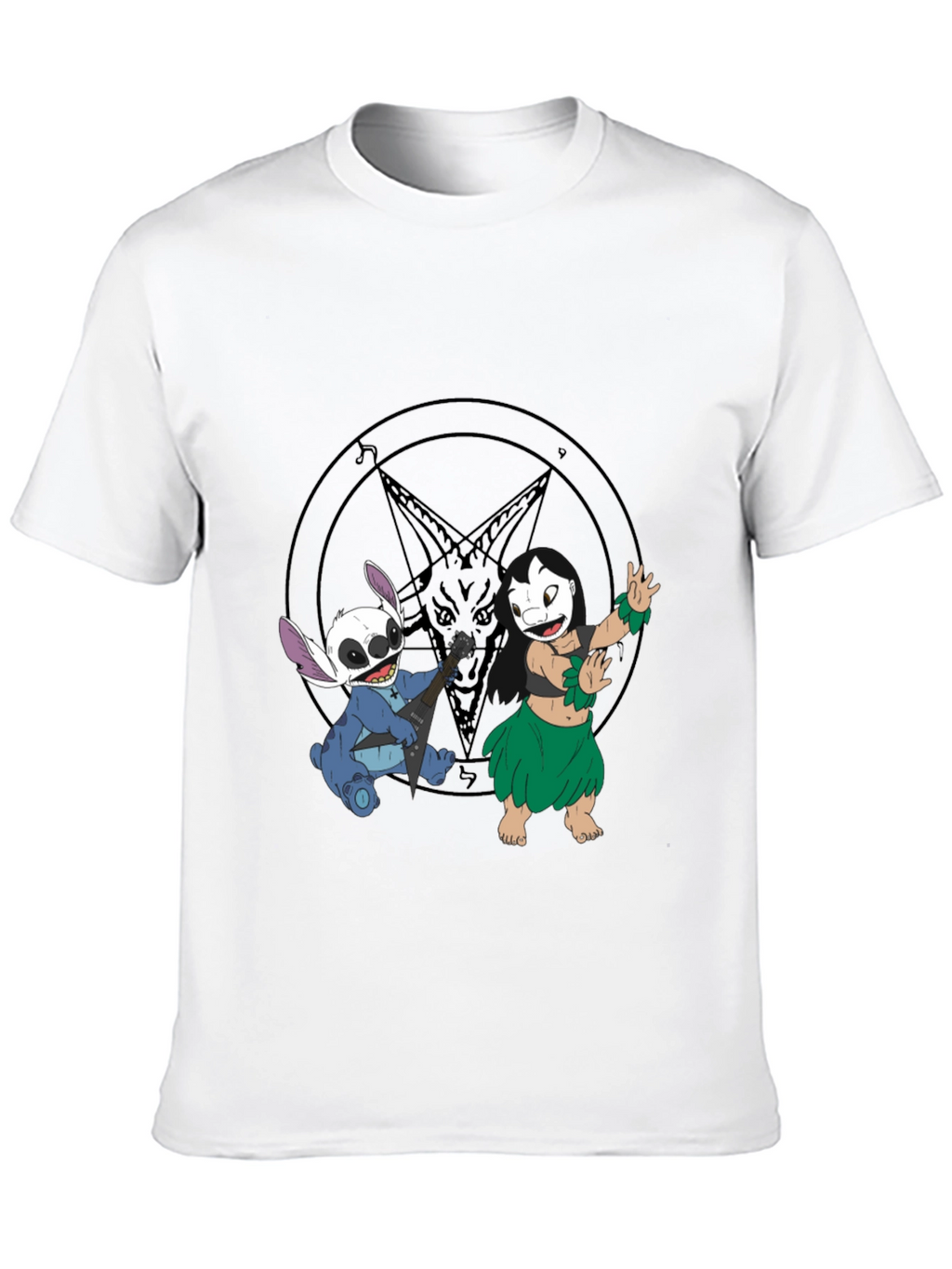 Stitch & Lilo Rock Band Black T-Shirt