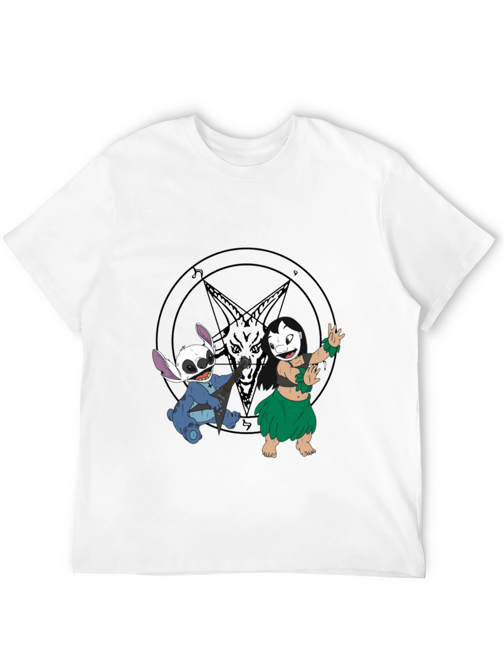 Stitch & Lilo Rock Band Black T-Shirt