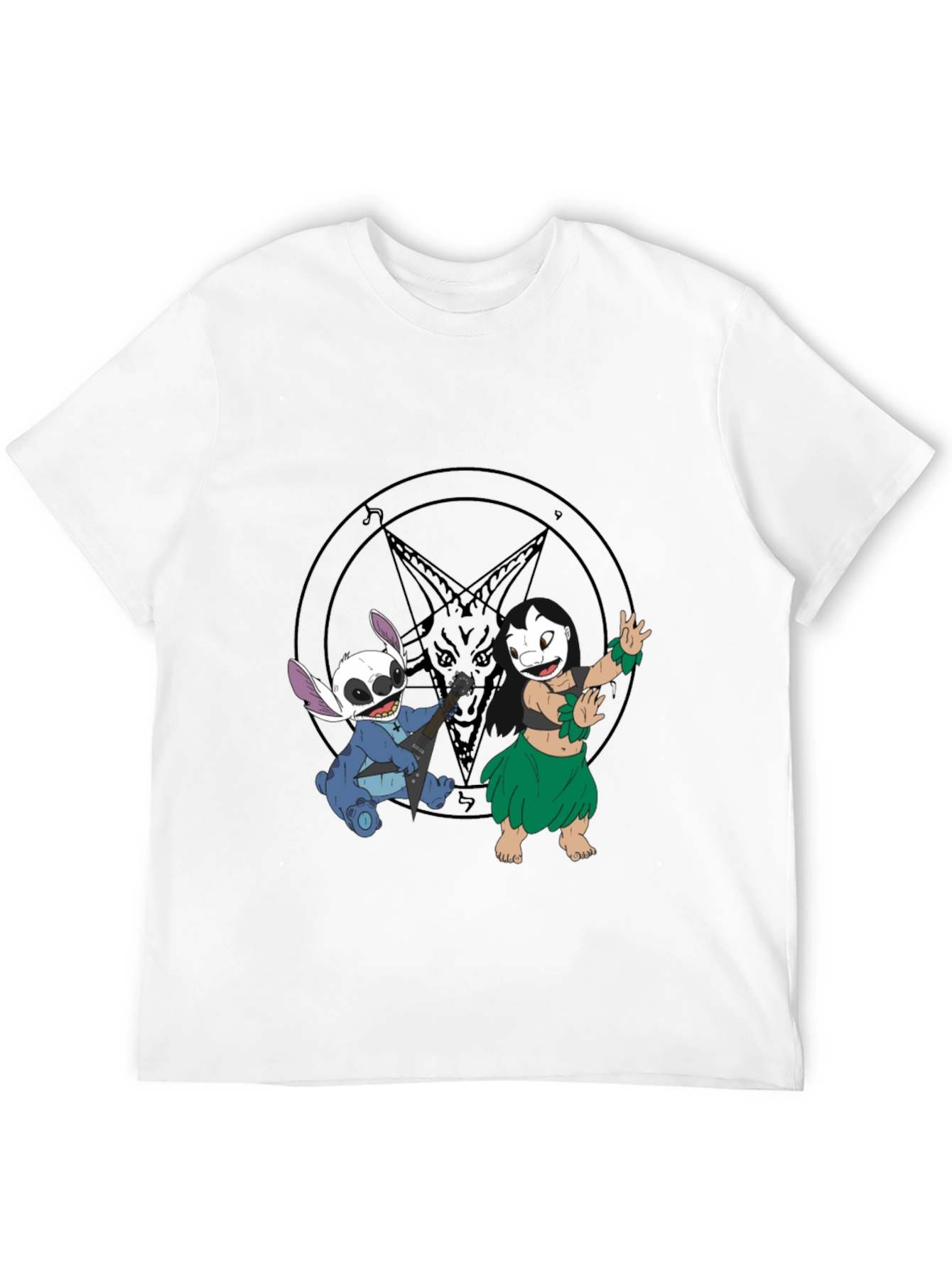 Stitch & Lilo Rock Band Black T-Shirt