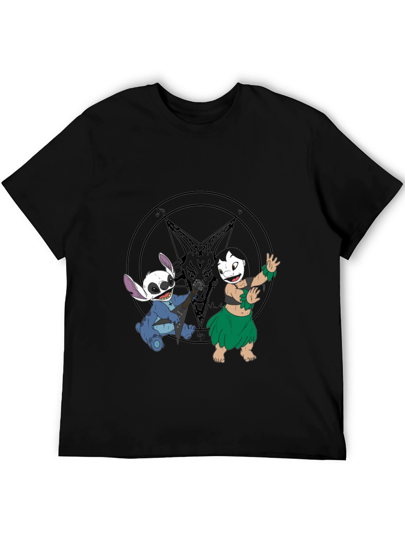 Stitch & Lilo Rock Band Black T-Shirt