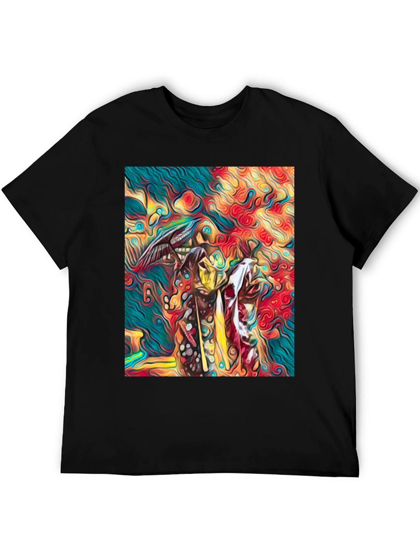 Abstract Art Graphic Tee - Vivid Colors Unique Design