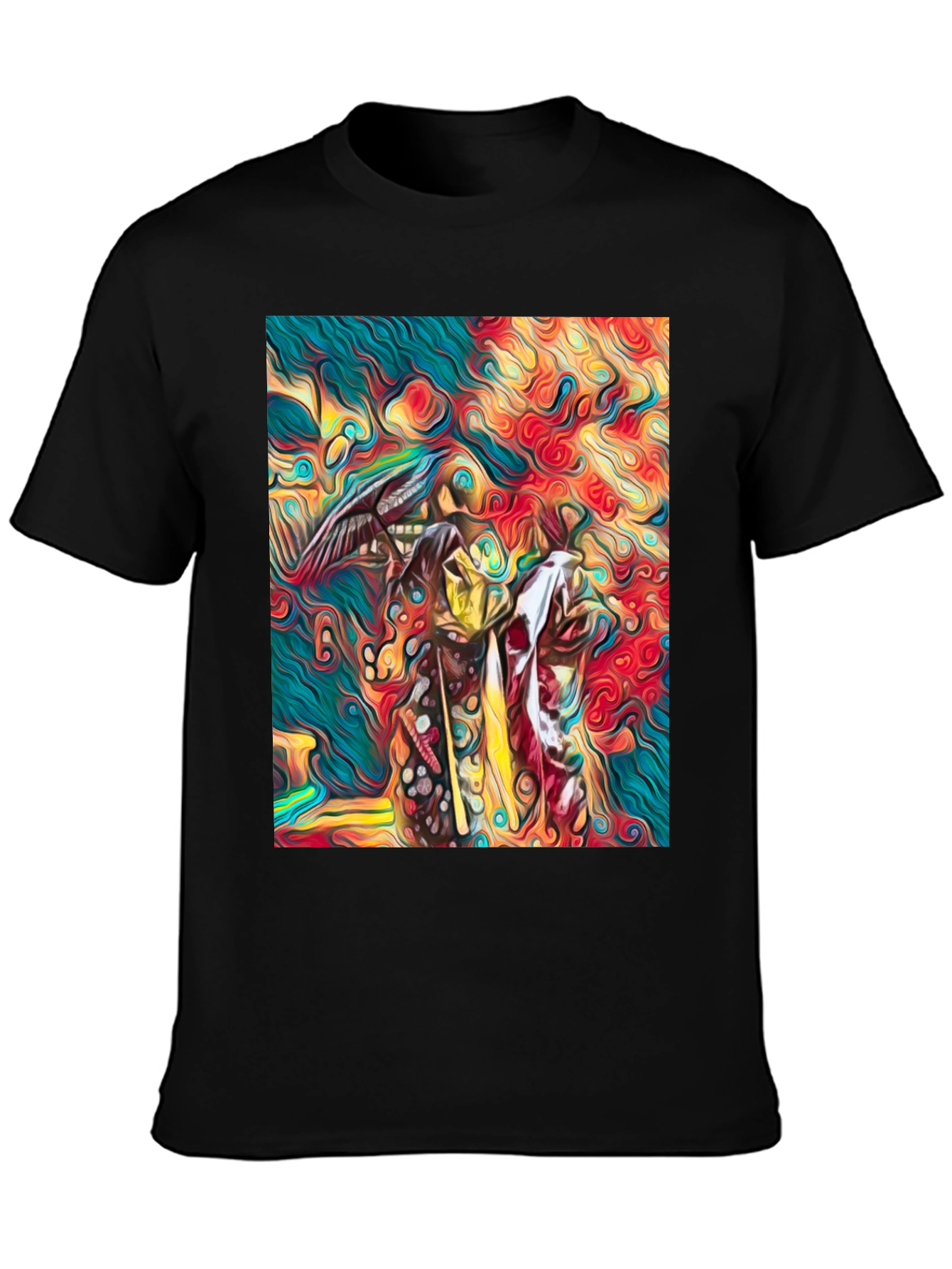 Abstract Art Graphic Tee - Vivid Colors Unique Design