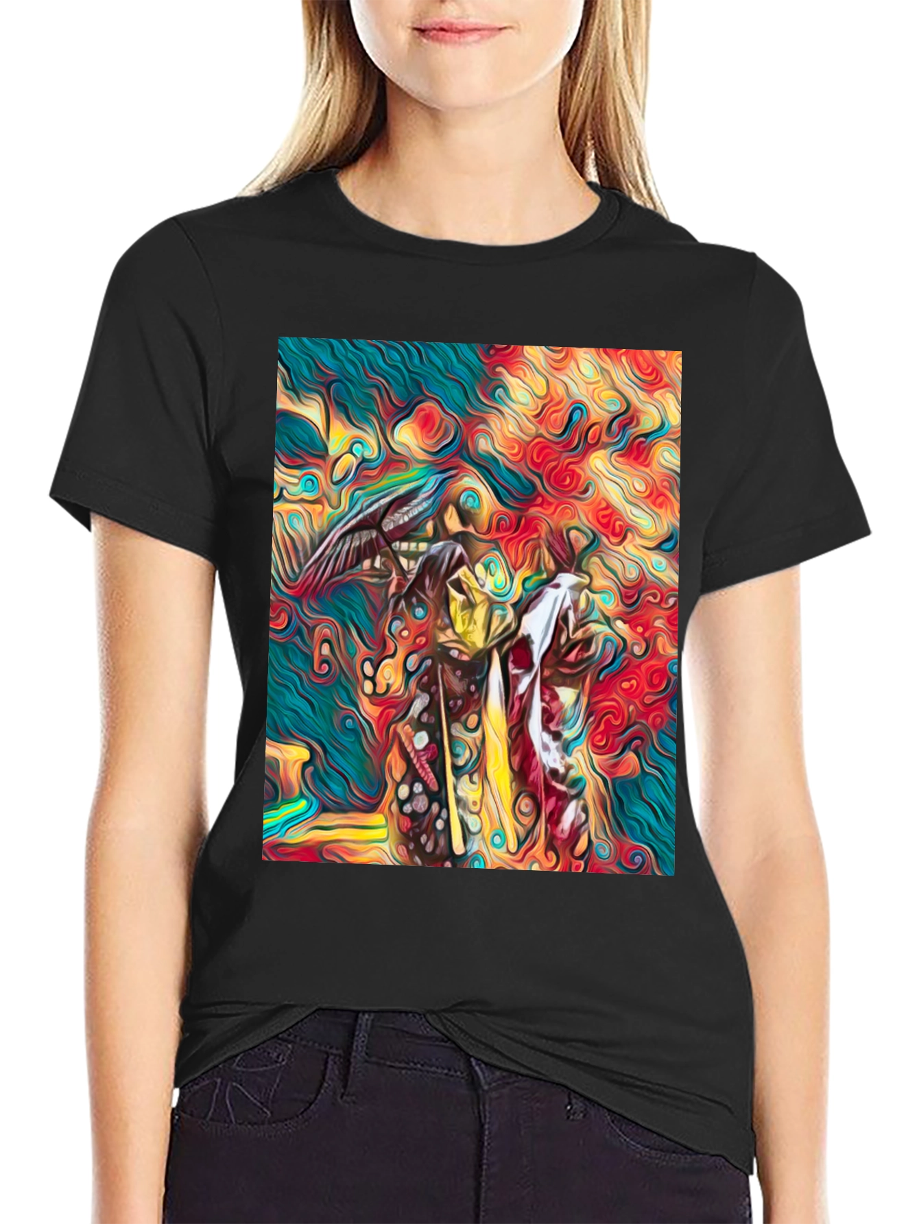 Abstract Art Graphic Tee - Vivid Colors Unique Design