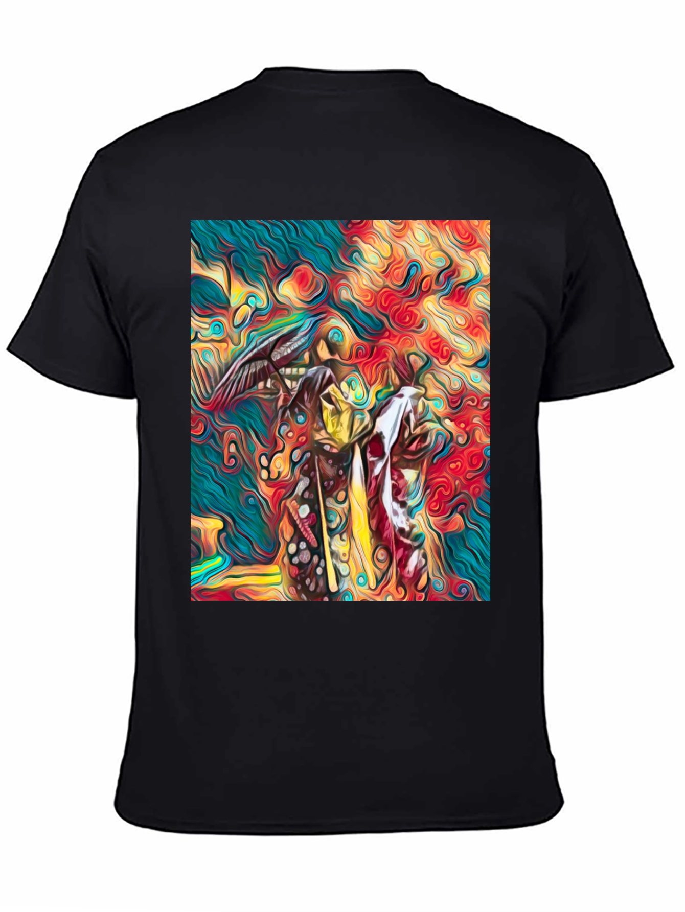 Abstract Art Graphic Tee - Vivid Colors Unique Design