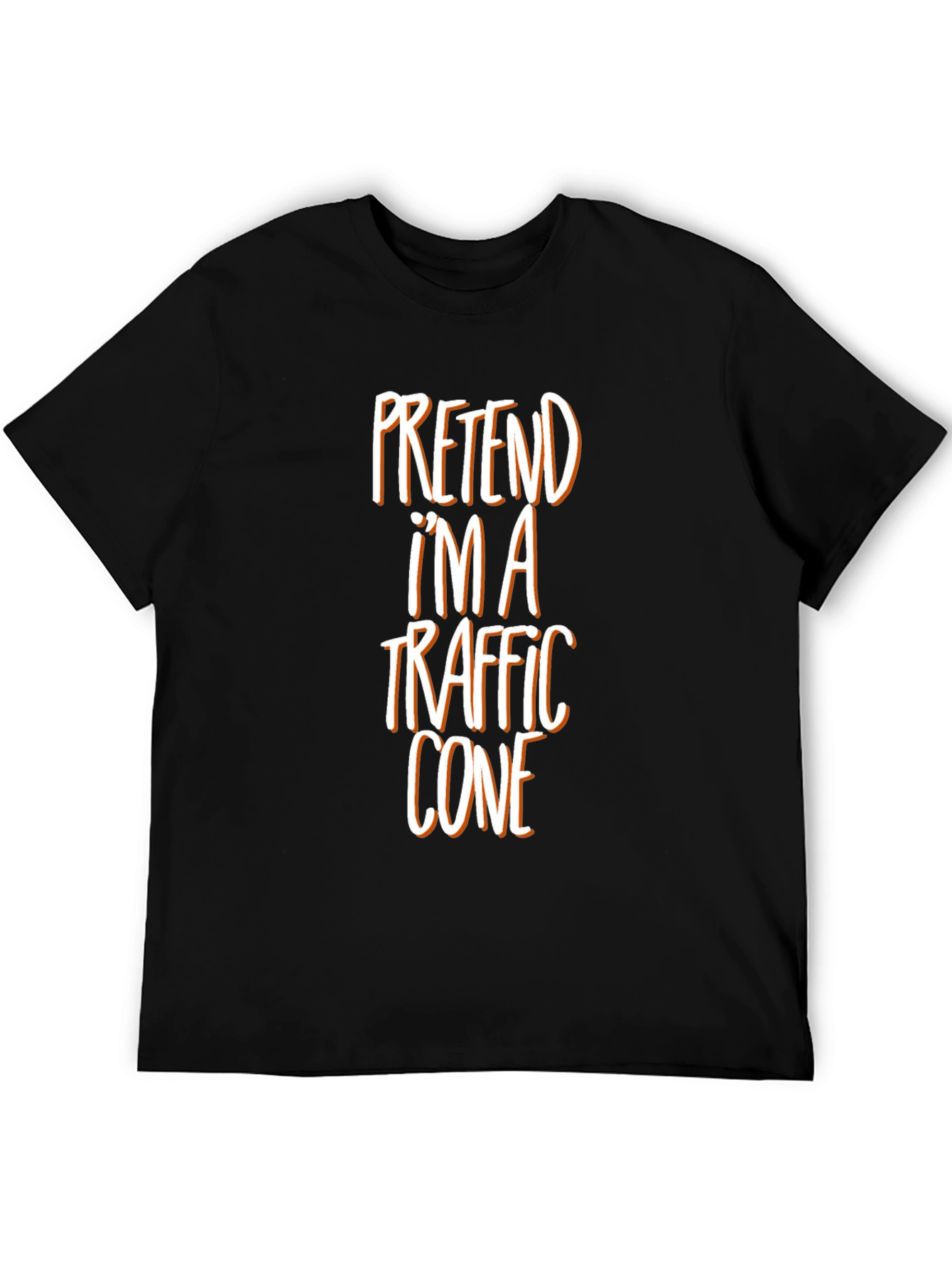 Pretend Im a Traffic Cone Funny Graphic Tee