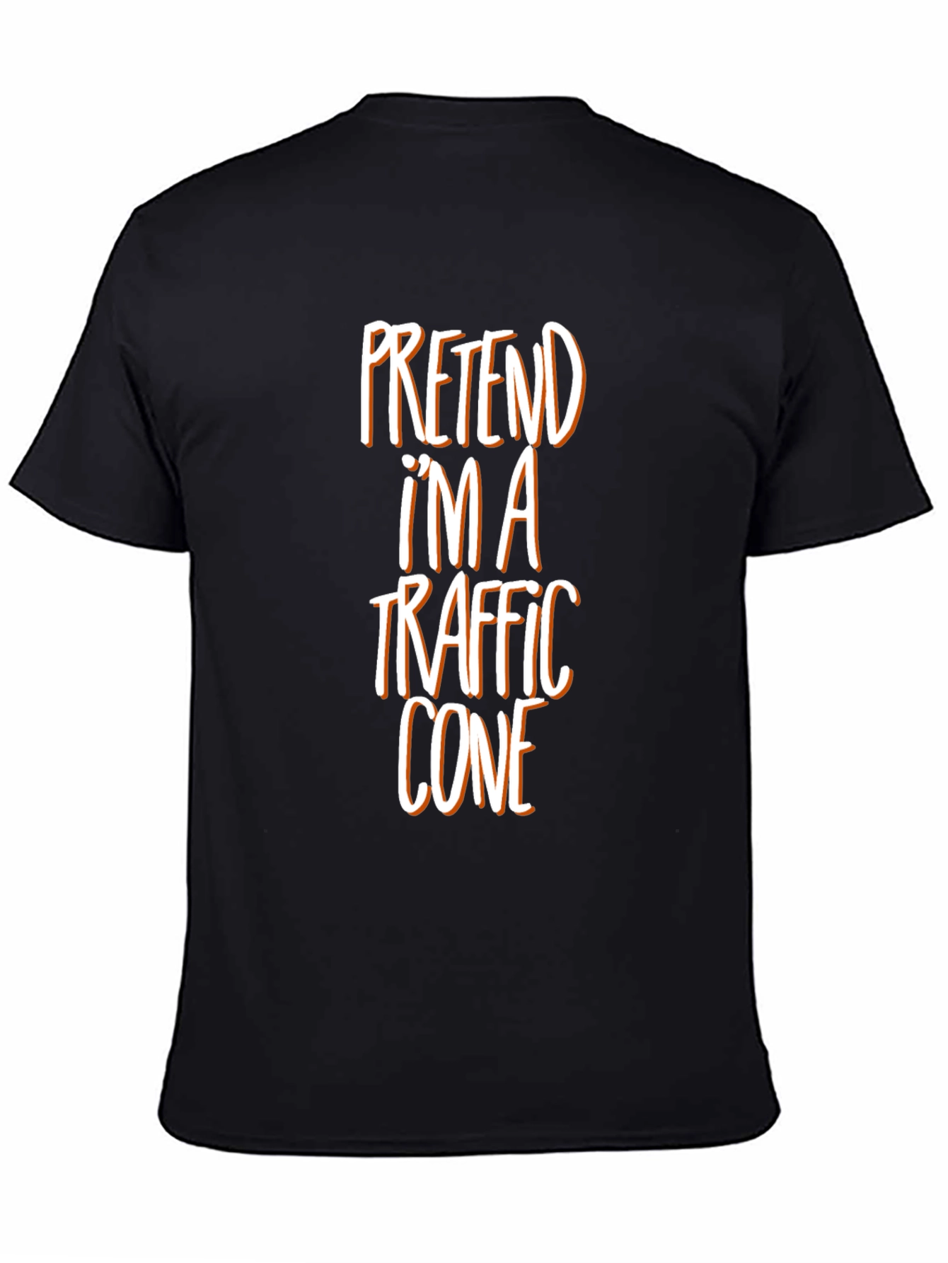 Pretend Im a Traffic Cone Funny Graphic Tee