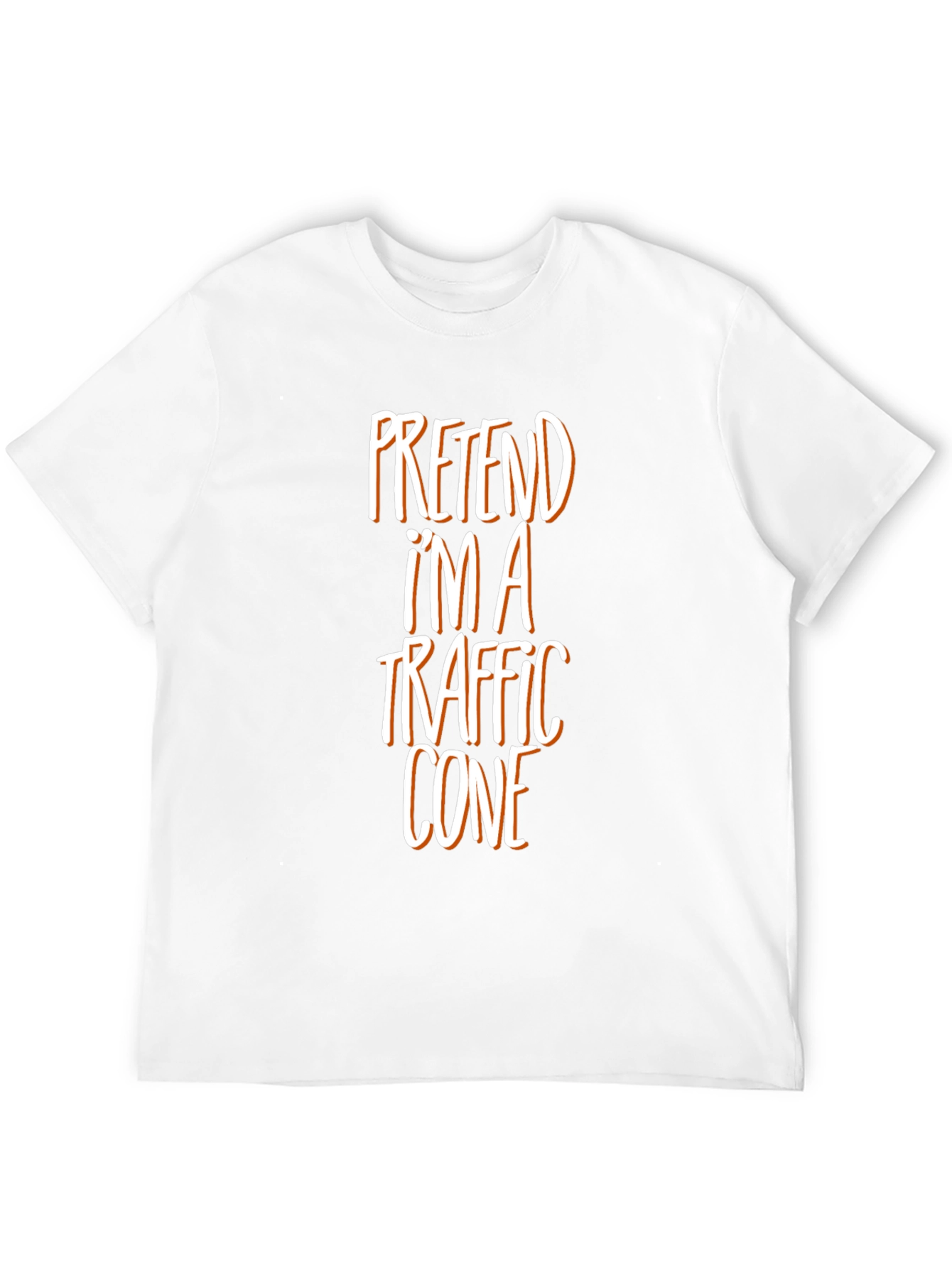 Pretend Im a Traffic Cone Funny Graphic Tee