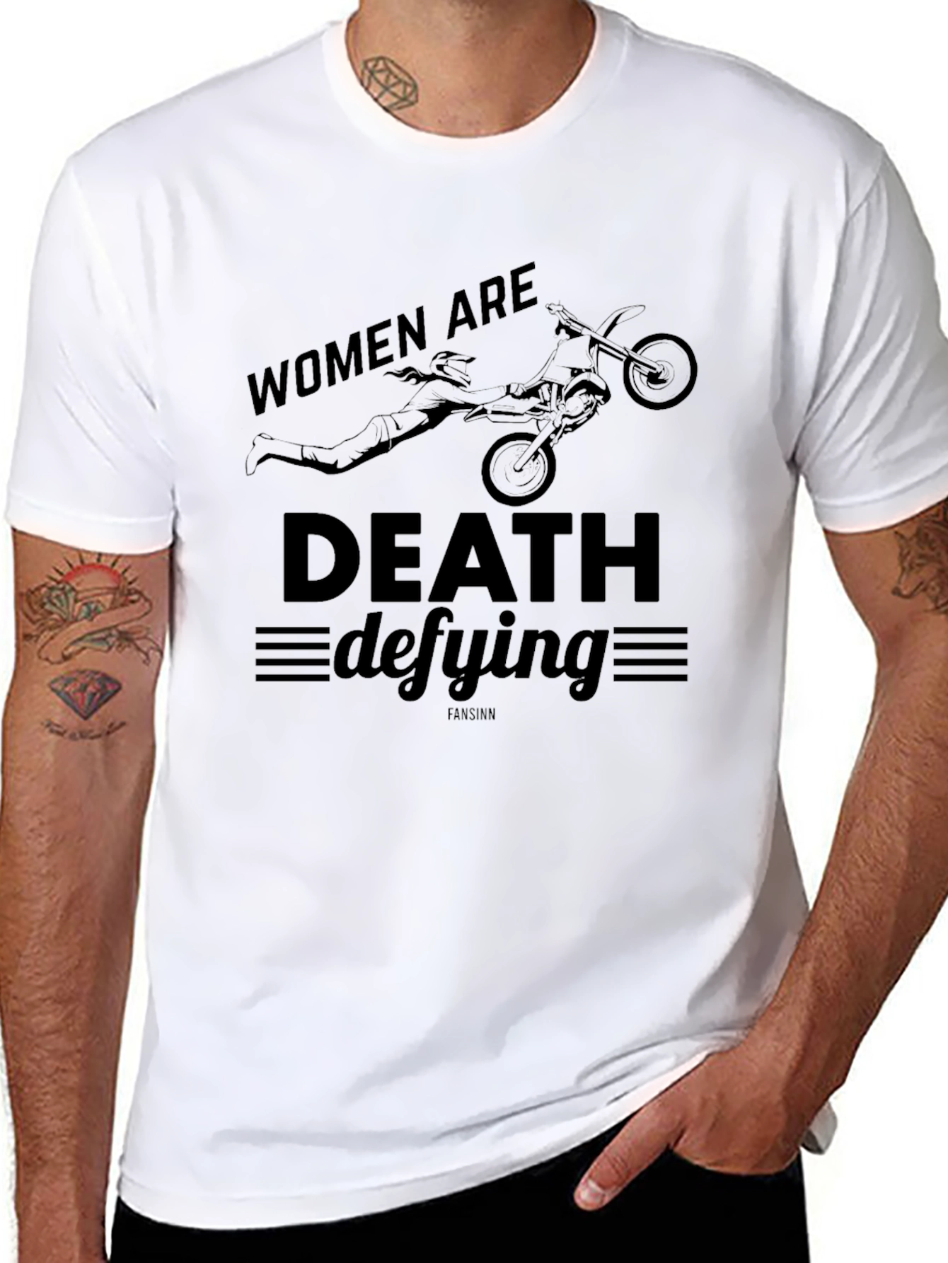 Women Are Death Defying Black Graphic T-Shirt