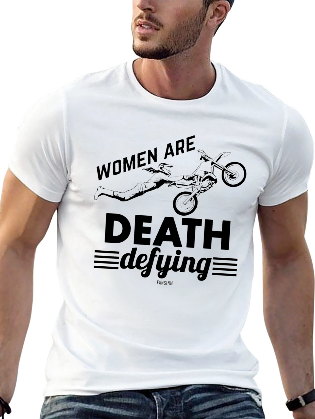 Women Are Death Defying Black Graphic T-Shirt