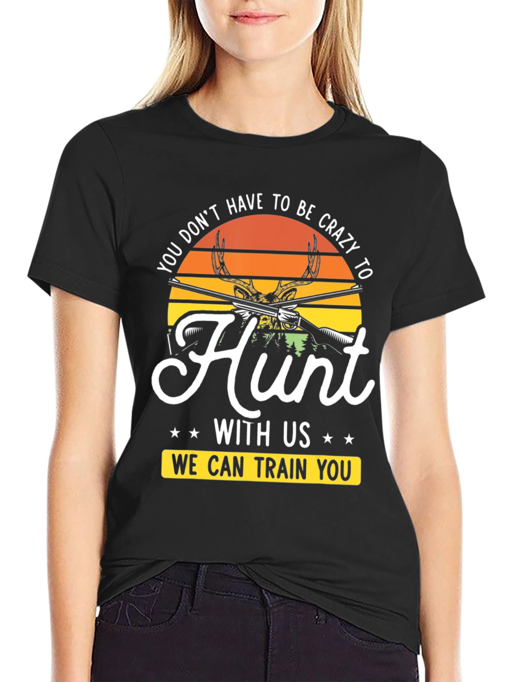 Crazy to Hunt Graphic T-Shirt
