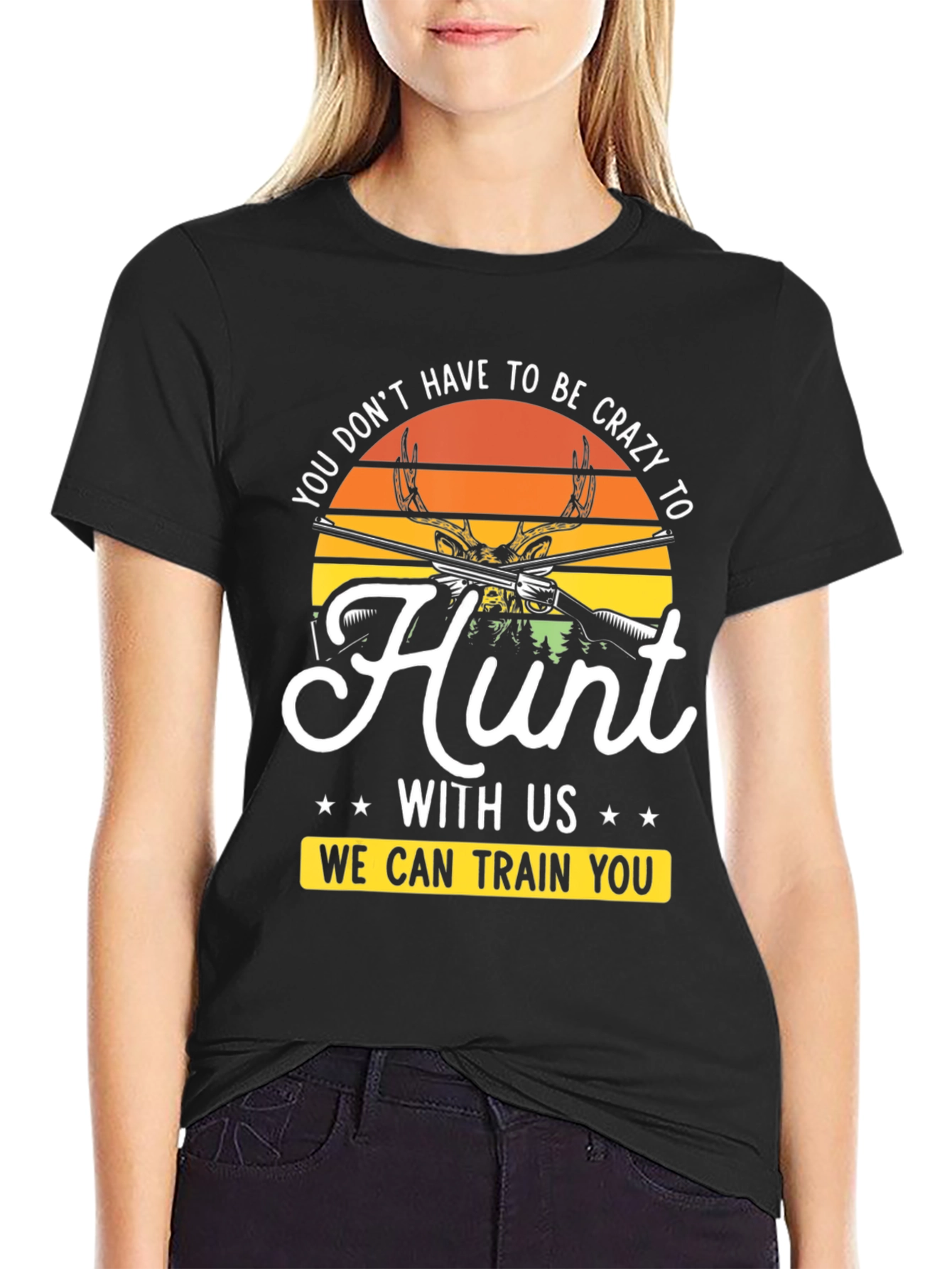 Crazy to Hunt Graphic T-Shirt